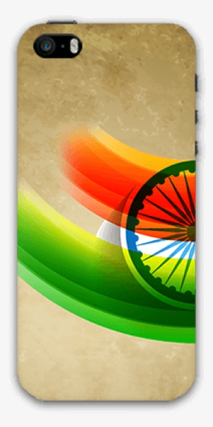 India Tricolor With Ashok Chakra Iphone 5s Mobile Back - Mobile Phone Case