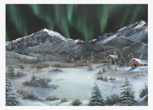 "northern Lights Dreamscape" Fine Art Card - Snow