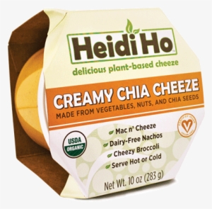 heidi ho plant based creamy chia cheeze - heidi ho chia cheeze, smoky - 10 oz tub