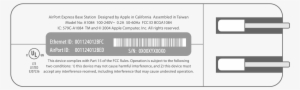 Airport Express - Airport Extreme Serial Number
