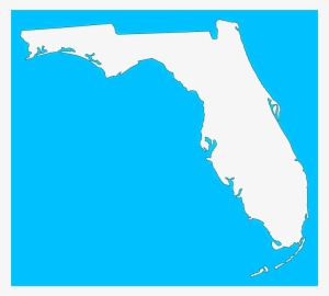 A Plain Frame Map Of Florida - Cut Out Of Florida