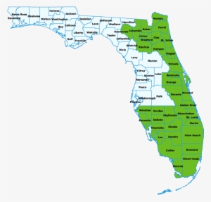 Florida Counties And Territories - Florida Power And Light Map