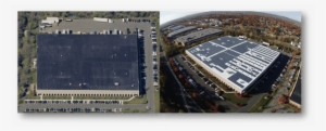 Image Of A Facility Showing Before And After Rooftop - Aerial Photography