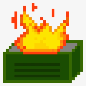 Dumpster Fire - Pixel Art Dumpster Fire
