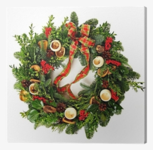 Advent Wreath Of Myrtle And Conifers, View From Above - Wreath
