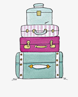 Picture Transparent Library Luggage Drawing - Easy To Draw Suitcases