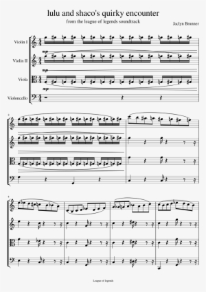 Lulu And Shaco's Quirky Encounter Sheet Music Composed - Lourdes Gloria Sheet Music