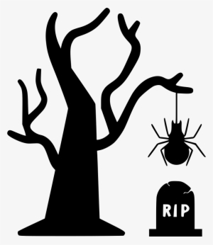 Spider Hanging Png Jpg Download - Halloween Tree Icon