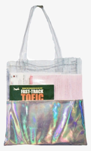 Itgirl Shop Hologram Laser Transparent Half Tote Bag - Tote Bag Aesthetic
