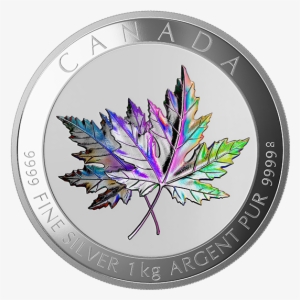 One-kilogram Fine Silver Hologram Coin - Canada Maple Leaf Coin