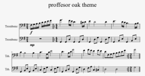 Proffesor Oak Theme Sheet Music 1 Of 1 Pages - Ue O Muite Arukou Not