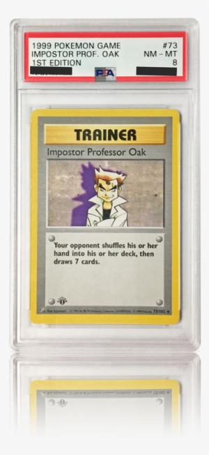 Psa 8 1st Edition Imposter Professor Oak 73/102 - Pokemon Base Set Rare Card #73/102 Imposter Professor