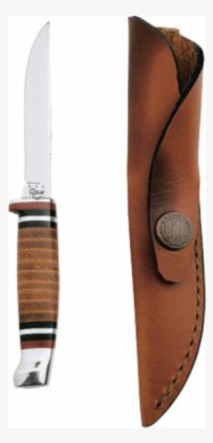 Case &amp - Leather Hunter 379 Fixed Blade Knife With Leather Sheath
