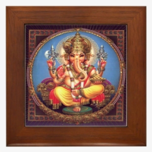 Ganesha Framed Tile - Ganesha Tile Coaster