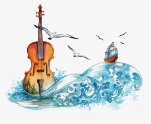 Violin Watercolor Painting - Watercolor Painting Violin