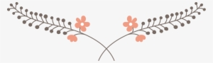 Banner Flower Branch Flat Vector - Vector Graphics