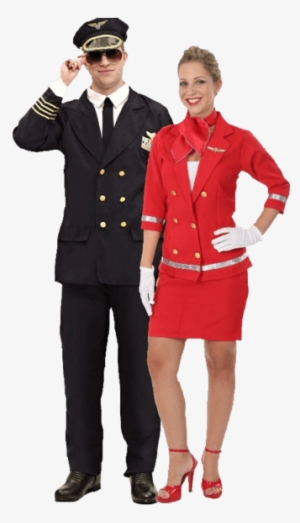 Become The Hottest Pilot And Air Hostess Around With - Adult Sizzling Red Air Hostess Costume
