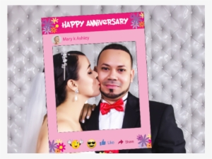 Anniversary Photo Prop Frame, Large Printed & Ship, - Photo Booth