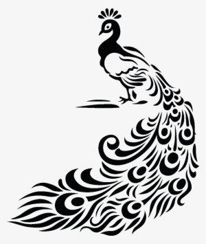 Clipart Black And White Download Images For Drawing - Peacock Design Black And White