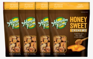 Honey Sweet Cashews - Hampton Farms Peanuts, Raw - 1 Lb