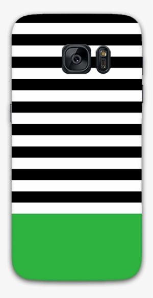 Black Green Stripe Pattern Samsung S7 Mobile Case - Tenis Clube Paulista