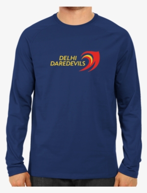 Ipl 02 Delhi Daredevils Full Sleeve Navy Blue - Plain Navy Blue Long Sleeve Shirt