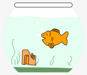 Goldfish Clipart Green - Cartoon Goldfish In Bowl Transparent PNG - 400x347  - Free Download on NicePNG