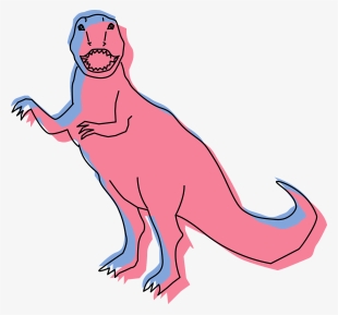 Image Free Stock Dinosaur Pink Cute Animal Free Pnglogocoloring - Pink And Blue Dinosaur