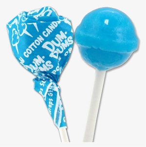 Dum Dums Color Party Ocean Blue Cotton Candy Lollipops - Dum Dums Cotton Candy