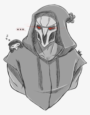 I Love The Way @dailyreaper Draws The Little Edgy Bean, - Overwatch Reaper Anime Fanart