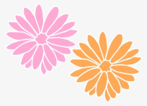 How To Set Use Light Orange And Pink Flowers Clipart
