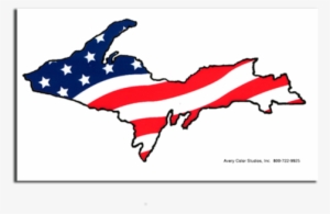 Upper Peninsula Usa Flag Sticker - Michigan