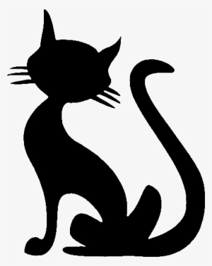 Black Cat Tattoo Design - Cat Stencil