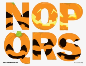 Halloween Letters Printable Jack O Lantern Faces Party