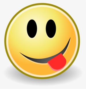 File - Face-tongue - Svg - Smiley Face With Tongue Png
