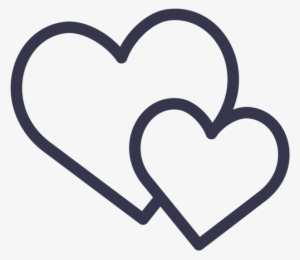 Royalty Free Stock Friends Svg Heart - Double Heart Icon Png