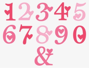 Valentine Numbers Svg Cut Files Valentine Alphabet - Valentine Numbers