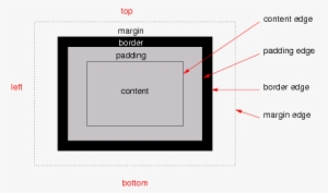 Diagram Of A Typical Box, Showing The Content, Padding, - Css Box Model