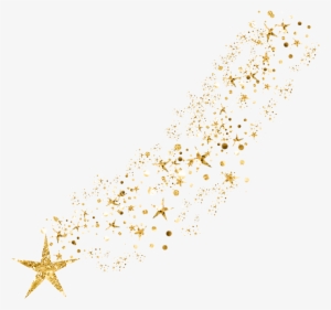 Star Shootingstar Gold Glitter Ftestickers - Gold Glitter Shooting Stars