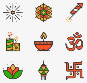 Clipart Transparent Garland Vector Diwali - Diwali Icons