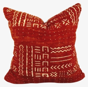 Fabric Drawing Pillow Cover Design - Red Mud Cloth Pillow Cover
