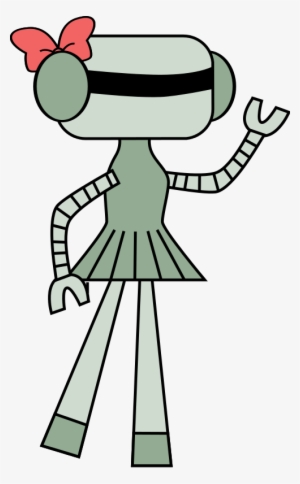 Robot With Bow - Girl Robot Clipart