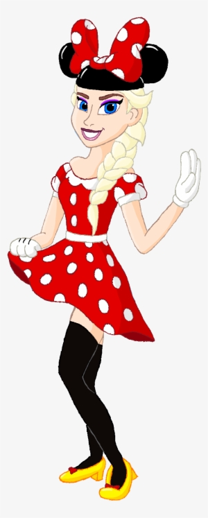 Elsa As Minnie Mouse - Drawing