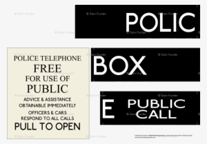 Police Box Quilt Pattern Fq Companion Fabric - Tardis Police Public Call Box
