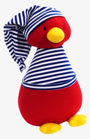 Fleece Penguin Royal Stripe T-shirt Soft Toy - Toy