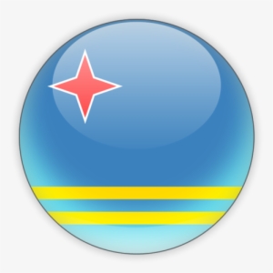 Download Png Image Report - Aruba Flag Round