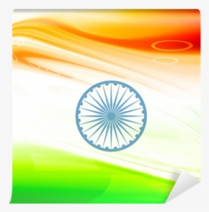 Vector Stylish Indian Flag Wave Design Wall Mural • - India Independence Day Poster