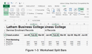 Split Bars In Excel - Multiple Split Panes Excel