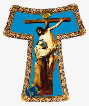 Saint Francis Of Assisi Embracing The Crucified Christ