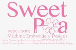 Sweet Pea Machine Embroidery Designs - Sweet Pea